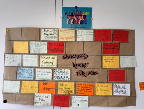 Thema: „Wandmauer: Geiches Recht für Alle!“ Klasse 7.2